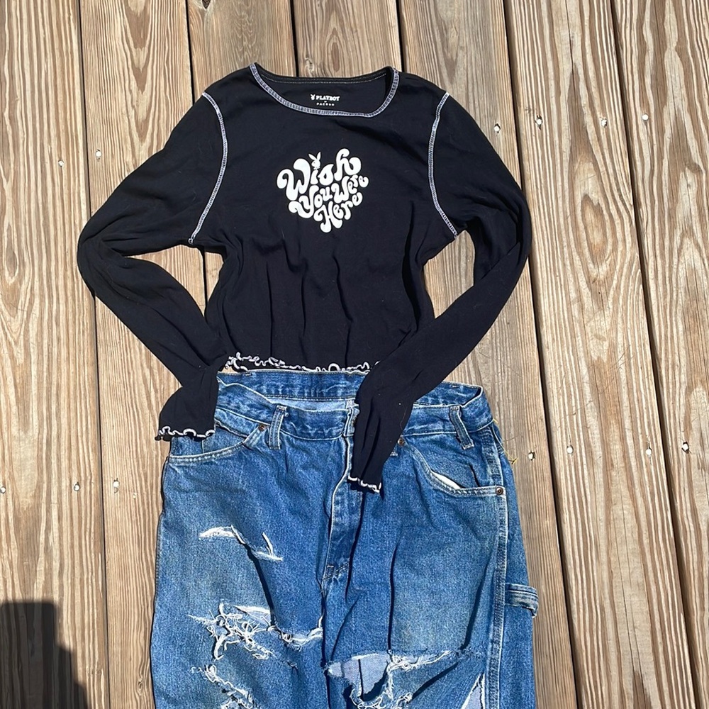 Playboy by PACSUN limited long sleeve stretch top
